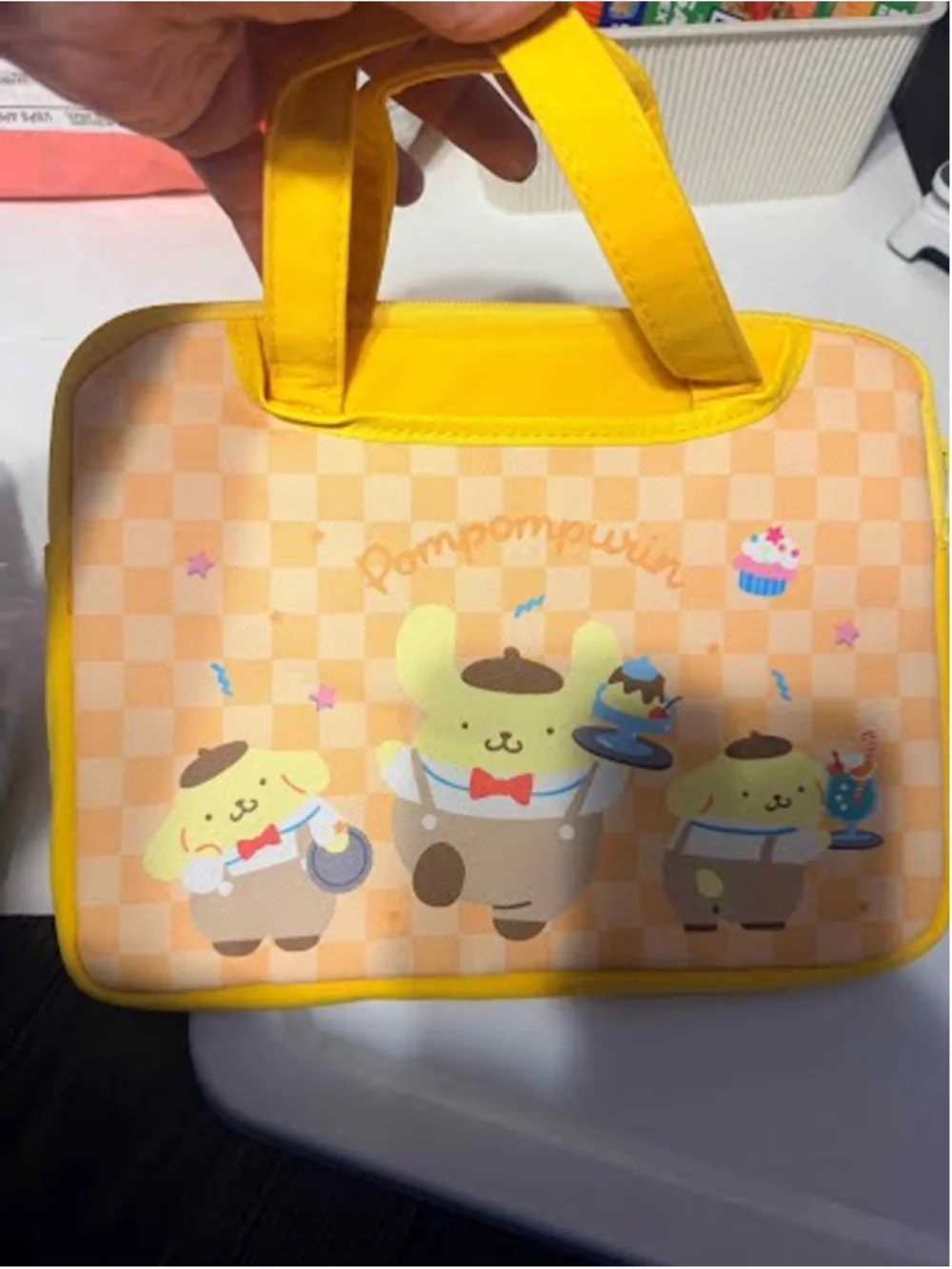 #POM-1099 Pompom Padded Tablet Case 11x8 inches